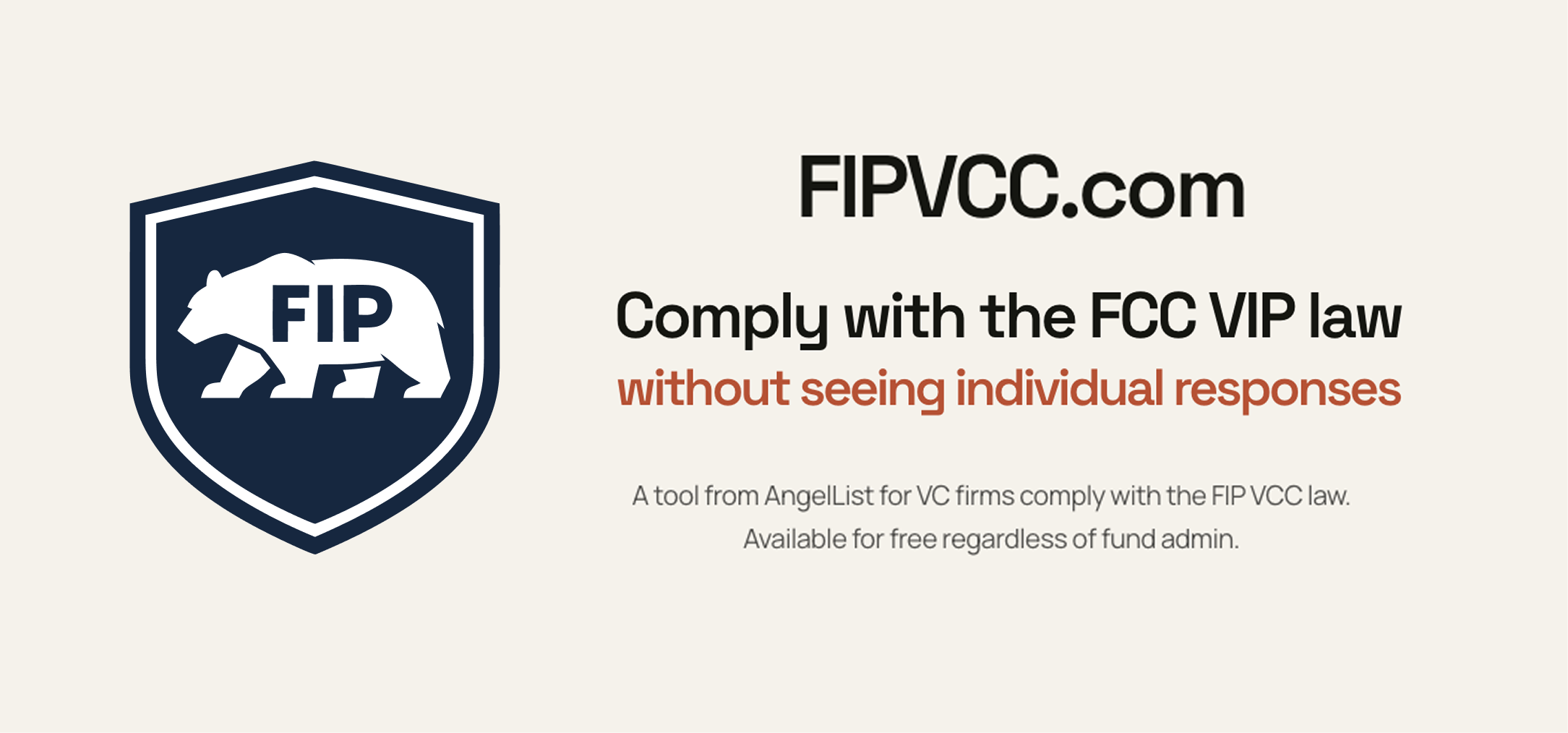 FIP-VCC Compliance Software for VC Funds | Private, Free Survey Tool